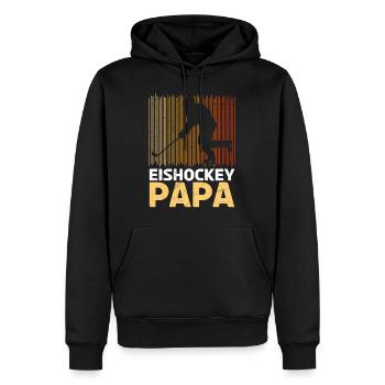 Eishockey Vater Hockey Papa - Männer Premium Bio Hoodie - Schwarz - Vorne - Nico (187cm)