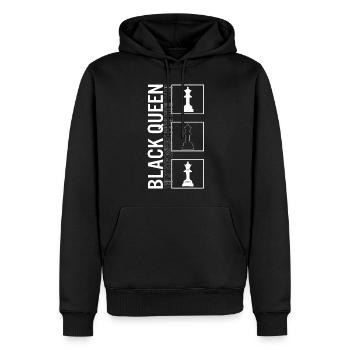 Schachliebhaber Shirt, Most Powerful Place Schwarz - Männer Premium Bio Hoodie - Schwarz - Vorne - Nico (187cm)