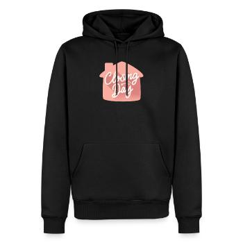Jour de clôture Mignon Agent Immobilier Cadeau Maison - Sweat à capuche Premium bio Homme - noir - Devant - Nico (187cm)