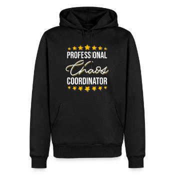 Travail Professineller Chaos Coordinateur Collègue - Sweat à capuche Premium bio Homme - noir - Devant - Nico (187cm)