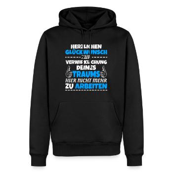 Jobwechsel toller Kollege Ruhestand - Männer Premium Bio Hoodie - Schwarz - Vorne - Nico (187cm)