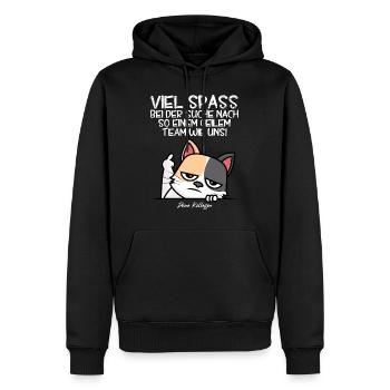 Jobwechsel Kollege Abschied neuer Job - Männer Premium Bio Hoodie - Schwarz - Vorne - Nico (187cm)
