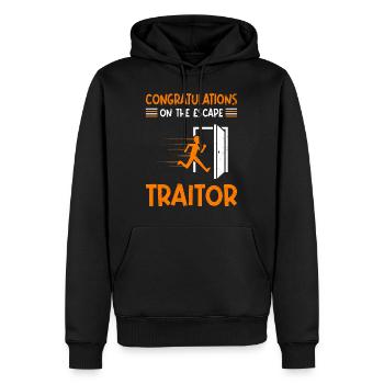 Félicitations nouvel emploi Changement d’emploi Collègue de travail - Sweat à capuche Premium bio Homme - noir - Devant - Nico (187cm)