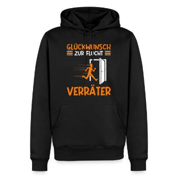Glückwunsch neuer Job Jobwechsel Arbeit Kollege - Männer Premium Bio Hoodie - Schwarz - Vorne - Nico (187cm)