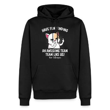 Jobwechsel Kollege Abschied neuer Job - Männer Premium Bio Hoodie - Schwarz - Vorne - Nico (187cm)