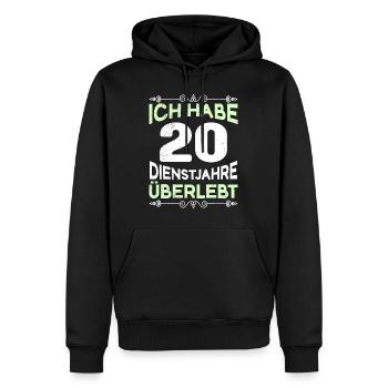 Dienstjubiläum 20 Jahre Arbeit Firmenjubiläum - Männer Premium Bio Hoodie - Schwarz - Vorne - Nico (187cm)