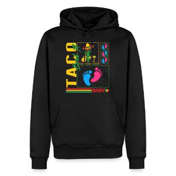 Cinco De Mayo Shirt, Taco Bout A Baby Foot - Men’s Premium Organic Hoodie - black - Front - Nico (187cm)