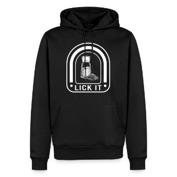 Cinco De Mayo Chemise, Lick It Salt Drôle de boisson - Sweat à capuche Premium bio Homme - noir - Devant - Nico (187cm)