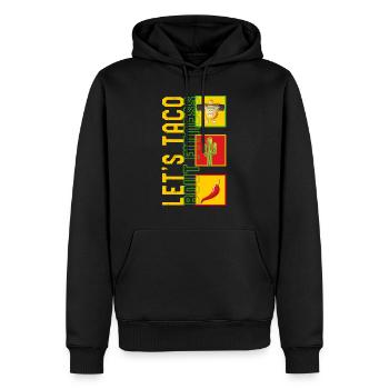 Cinco De Mayo Shirt, Let's Taco Bout Fitness - Men’s Premium Organic Hoodie - black - Front - Nico (187cm)