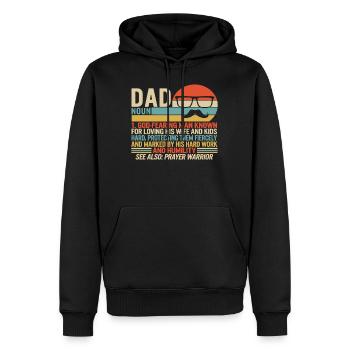 Papa Noun Definition Hemd, Brille Schnurrbart süß - Männer Premium Bio Hoodie - Schwarz - Vorne - Nico (187cm)
