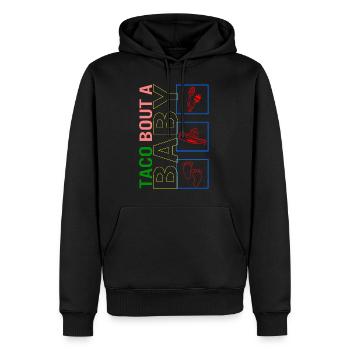 Cinco De Mayo Shirt, Taco Bout A Baby Foot - Men’s Premium Organic Hoodie - black - Front - Nico (187cm)