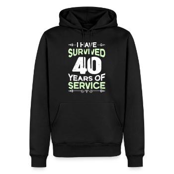 40 Jahre Arbeit Dienstjubiläum 40 Jahre - Männer Premium Bio Hoodie - Schwarz - Vorne - Nico (187cm)