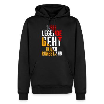 Legende im Ruhestand Arbeitskollege Rente - Männer Premium Bio Hoodie - Schwarz - Vorne - Nico (187cm)