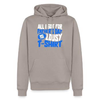 Chemise de fête des pères, t-shirt moche et drôle pour les pères - Sweat à capuche Premium bio Homme - taupe - Devant - Nico (187cm)