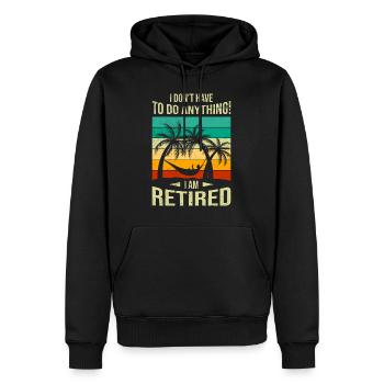 Abschied Kollege in Rente Arbeitskollege - Männer Premium Bio Hoodie - Schwarz - Vorne - Nico (187cm)