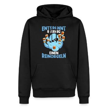 Entspannt achtarmig einen reinorgeln Saufen Party - Männer Premium Bio Hoodie - Schwarz - Vorne - Nico (187cm)