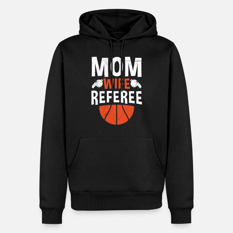 Maman Femme Arbitre Arbitre Dames - Sweat à capuche Premium bio Homme - noir