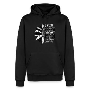 I Wear Zebra For My MOM Rare Disease Awareness - Men’s Premium Organic Hoodie - black - Front - Nico (187cm)