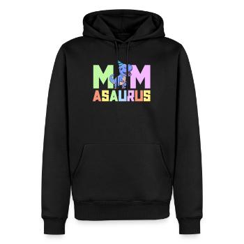 Mama Asaurus Dinosaurier Geburtstagsfeier TRex Matching - Männer Premium Bio Hoodie - Schwarz - Vorne - Nico (187cm)