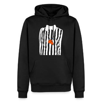 Tenue d’arbitre - Sweat à capuche Premium bio Homme - noir - Devant - Nico (187cm)