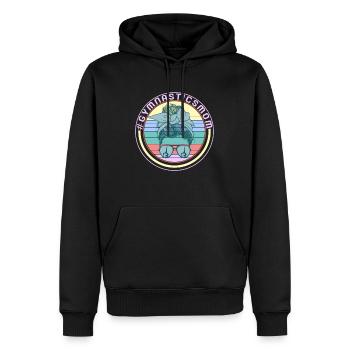 Gymnastik Mama Shirt, Haar Brötchen Muttertag - Männer Premium Bio Hoodie - Schwarz - Vorne - Nico (187cm)