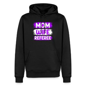 Maman Épouse Arbitre Mère Femme Arbitre - Sweat à capuche Premium bio Homme - noir - Devant - Nico (187cm)