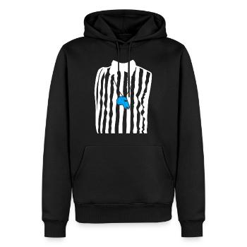 Tenue d’arbitre - Sweat à capuche Premium bio Homme - noir - Devant - Nico (187cm)