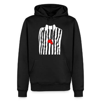 Tenue d’arbitre - Sweat à capuche Premium bio Homme - noir - Devant - Nico (187cm)