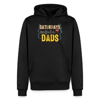 Chemise de fête des pères, les samedis sont pour les papas - Sweat à capuche Premium bio Homme - noir - Devant - Nico (187cm)
