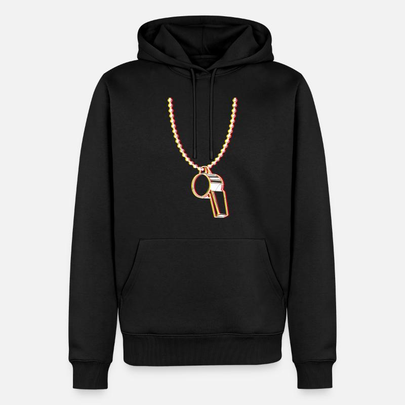 Arbitre de sifflet de sifflet - Sweat à capuche Premium bio Homme - noir