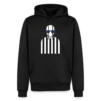 Tenue d’arbitre - Sweat à capuche Premium bio Homme - noir - Devant - Nico (187cm)