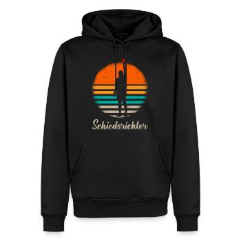 Vintage Schiedsrichter rote Karte Schiri - Männer Premium Bio Hoodie - Schwarz - Vorne - Nico (187cm)