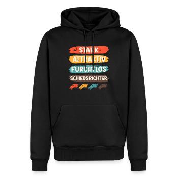 Stark Attraktiv Furchtlos Schiedsrichter - Männer Premium Bio Hoodie - Schwarz - Vorne - Nico (187cm)