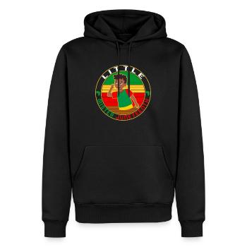 Juneteenth Shirt, Little Mister Juneteenth - Men’s Premium Organic Hoodie - black - Front - Nico (187cm)
