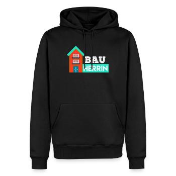 Bauherrin Eigenheim Hausbauer - Männer Premium Bio Hoodie - Schwarz - Vorne - Nico (187cm)
