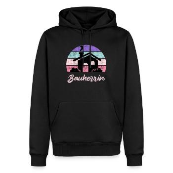 Eigenheim Bauherrin - Männer Premium Bio Hoodie - Schwarz - Vorne - Nico (187cm)
