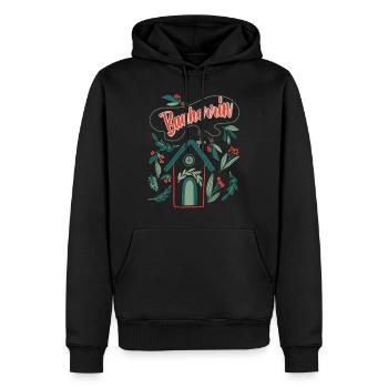 Bauherrin Eigenheim Damen - Männer Premium Bio Hoodie - Schwarz - Vorne - Nico (187cm)