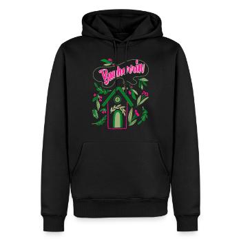 Bauherrin Eigenheim Damen - Männer Premium Bio Hoodie - Schwarz - Vorne - Nico (187cm)