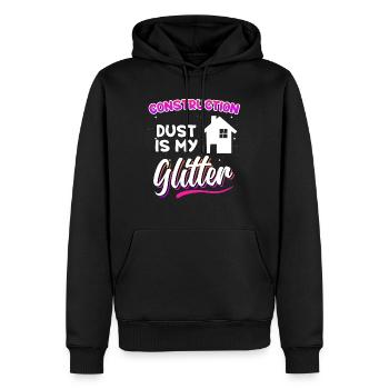 Client Builder Baustaub Eigenheim - Men’s Premium Organic Hoodie - black - Front - Nico (187cm)