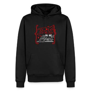 Maillot de course, être rapide ou être dernier tee, piste de course, - Sweat à capuche Premium bio Homme - noir - Devant - Nico (187cm)