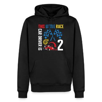 Little Race Car Driver est 2 futur pilote de course, - Sweat à capuche Premium bio Homme - noir - Devant - Nico (187cm)