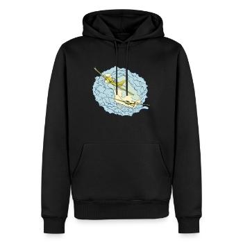 Flugzeug Flugzeugpiloten Motiv Hobbypiloten - Männer Premium Bio Hoodie - Schwarz - Vorne - Nico (187cm)