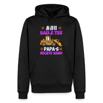 Eigenheim Kinder Spruch Bauleiter - Männer Premium Bio Hoodie - Schwarz - Vorne - Nico (187cm)