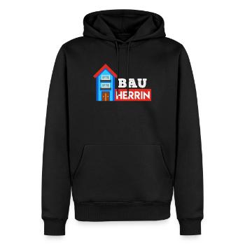 Bauherrin Eigenheim Hausbauer - Männer Premium Bio Hoodie - Schwarz - Vorne - Nico (187cm)