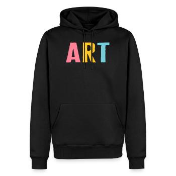 Art Shirt, Art Sport Lover, Art Teacher Gift, Art - Men’s Premium Organic Hoodie - black - Front - Nico (187cm)