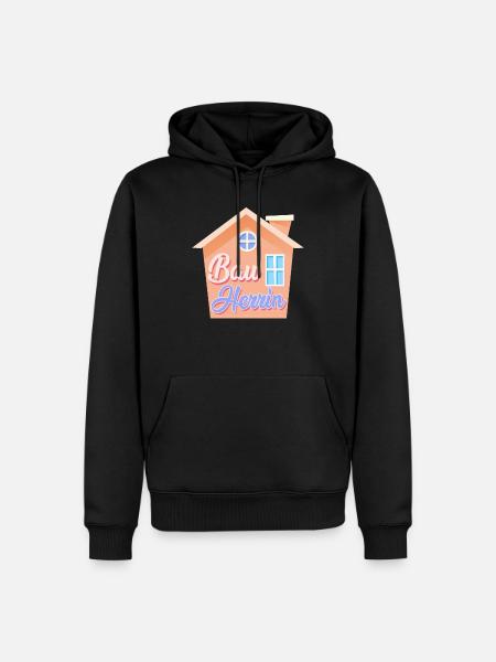 Richtfest Eigenheim Bauherrin - Männer Premium Bio Hoodie - Schwarz