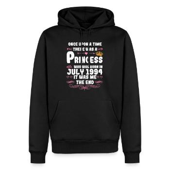 Es war einmal eine Prinzessin. Juli 1994 Geburtsta - Männer Premium Bio Hoodie - Schwarz - Vorne - Nico (187cm)