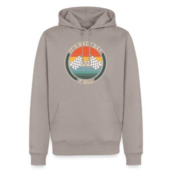 It's Race Day Y'all Shirt, Race Day kariert - Männer Premium Bio Hoodie - Taupe - Vorne - Nico (187cm)