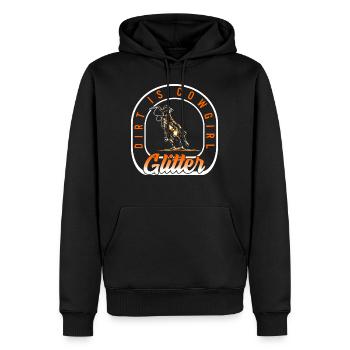 Dirt Is Glitter Shirt, Funny Rodeo Cow Girl - Men’s Premium Organic Hoodie - black - Front - Nico (187cm)