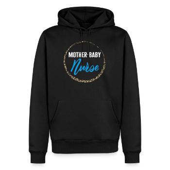 Chemise mère bébé infirmière, appréciation de la Semaine des infirmières - Sweat à capuche Premium bio Homme - noir - Devant - Nico (187cm)